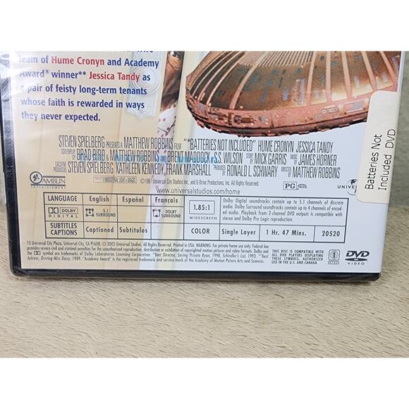 Batteries Not Included Movie DVD New Sealed Steven Spielberg Widescreen 2003 - Picture 10 of 12